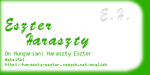 eszter haraszty business card